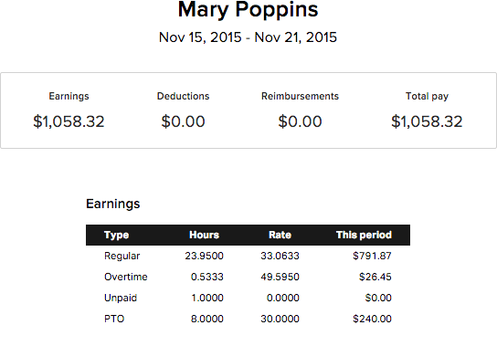 payslip payroll report