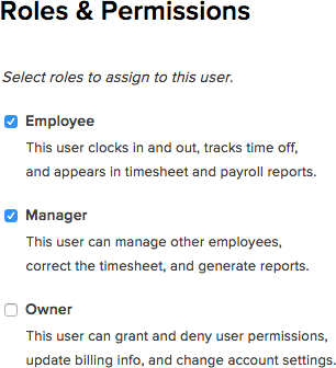 user permissions